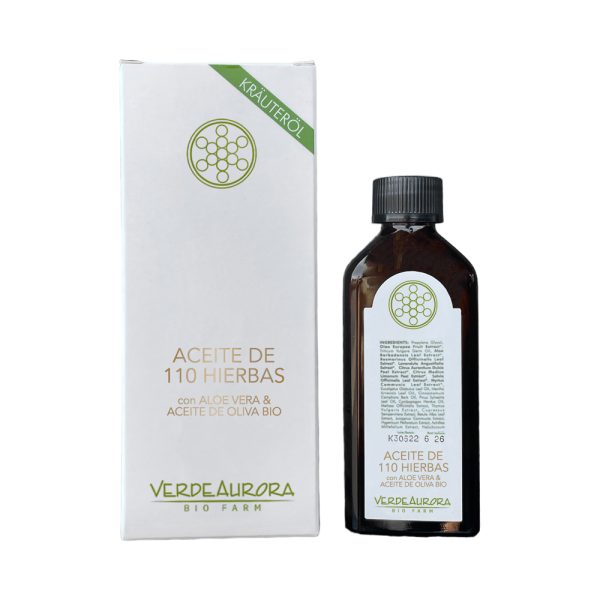 Aceite de 110 hierbas naturales con aloe vera y aceite de oliva